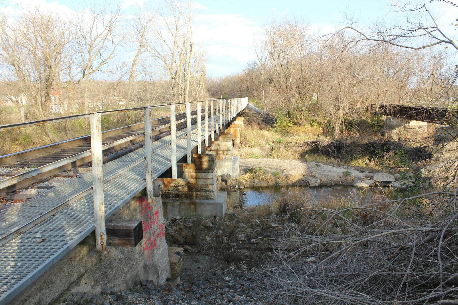 Looking east